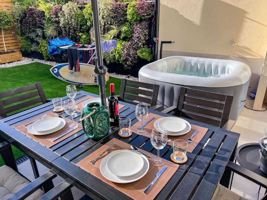 Relaxing Garden Los Cristianos Con Jacuzzi Y Barbacoa Arona  Kültér fotó